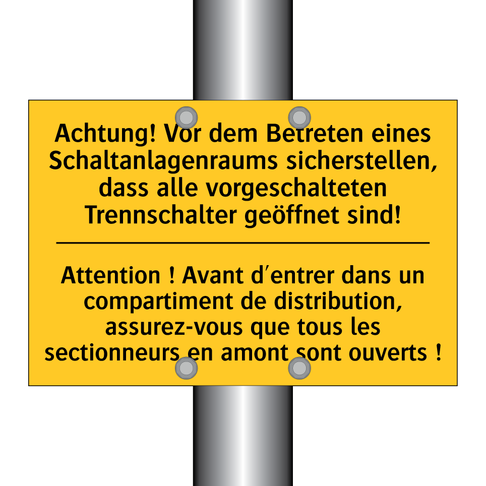 Achtung! Vor dem Betreten eines  /.../ - Attention ! Avant d'entrer dans  /.../