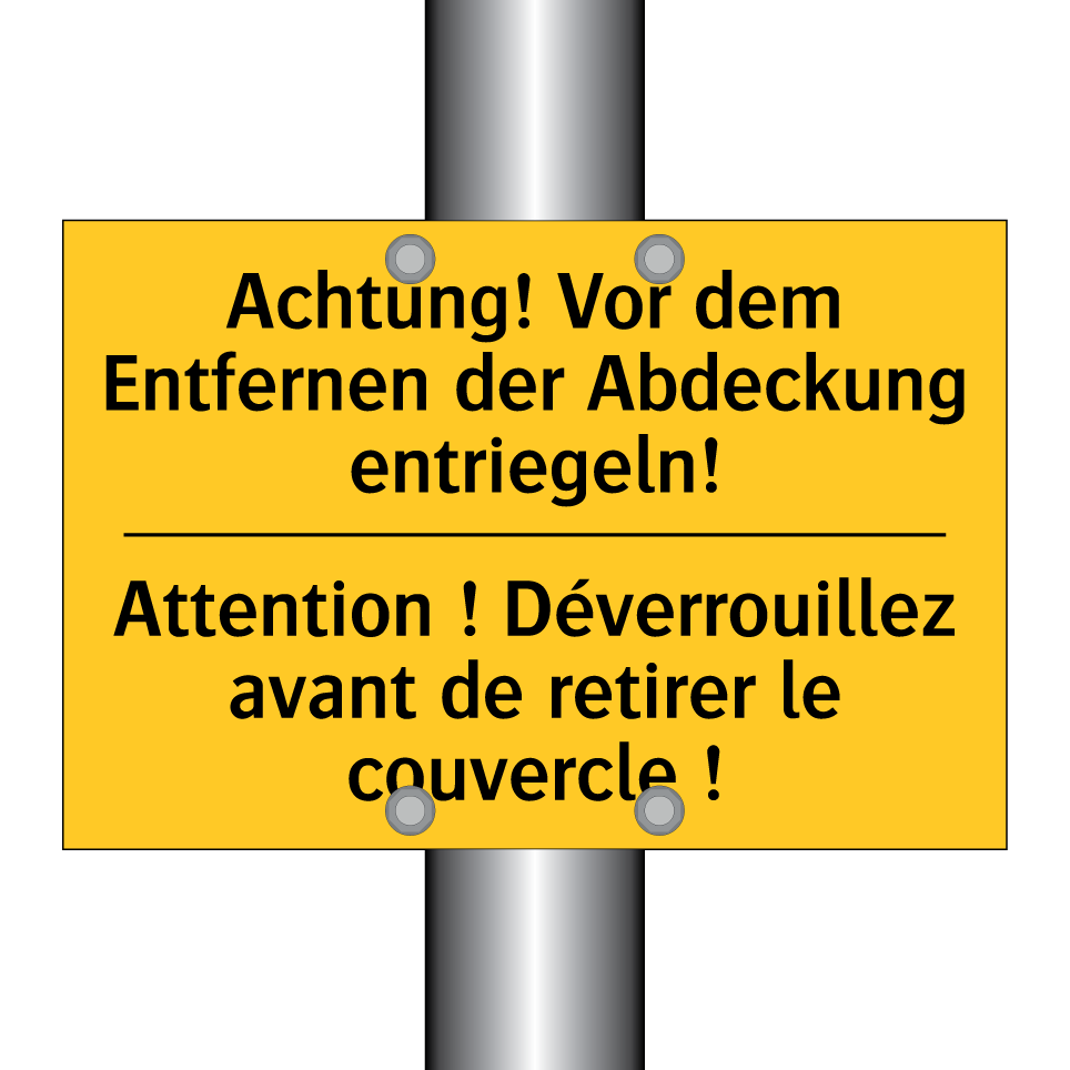 Achtung! Vor dem Entfernen der  /.../ - Attention ! Déverrouillez avant  /.../