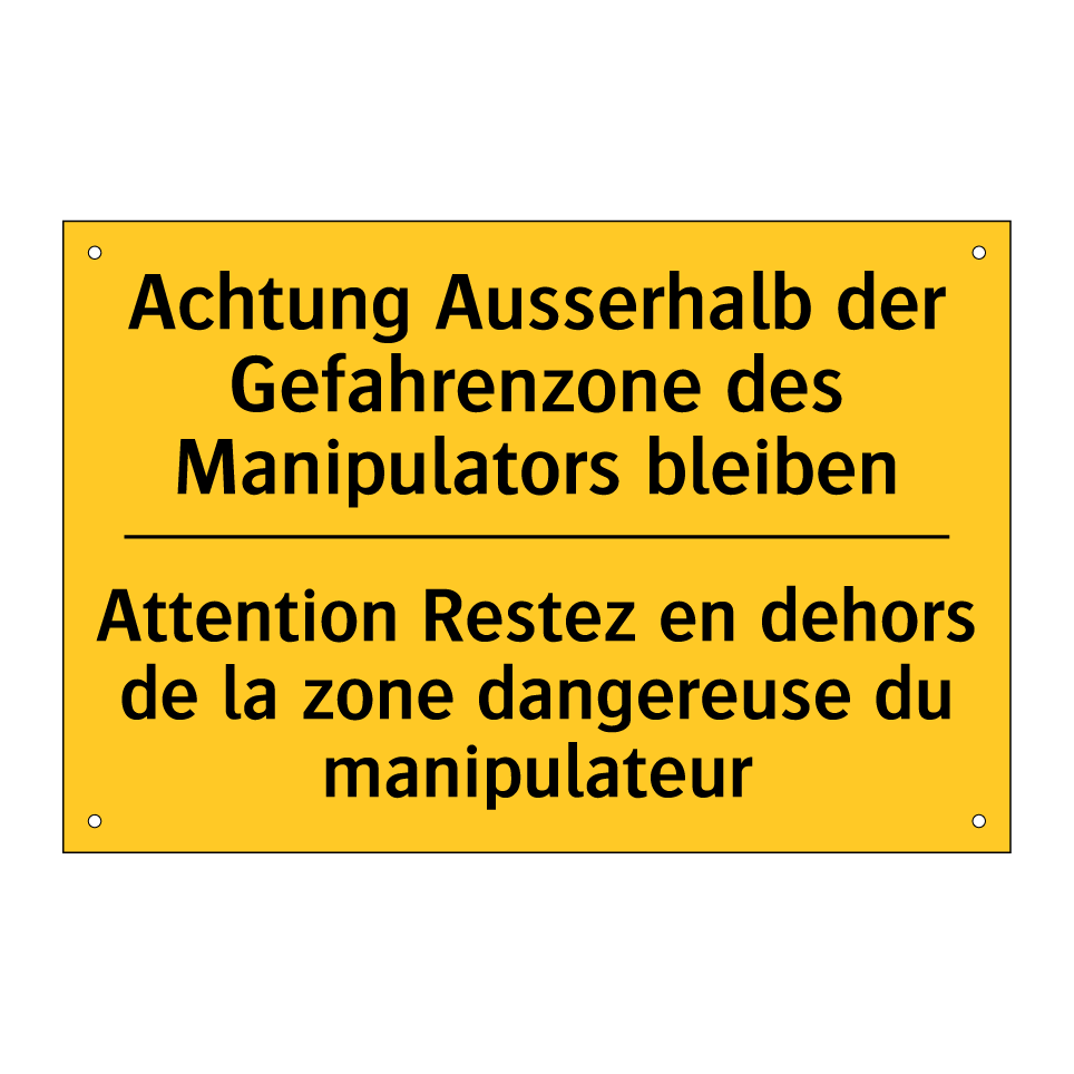 Achtung Ausserhalb der Gefahrenzone  /.../ - Attention Restez en dehors de  /.../