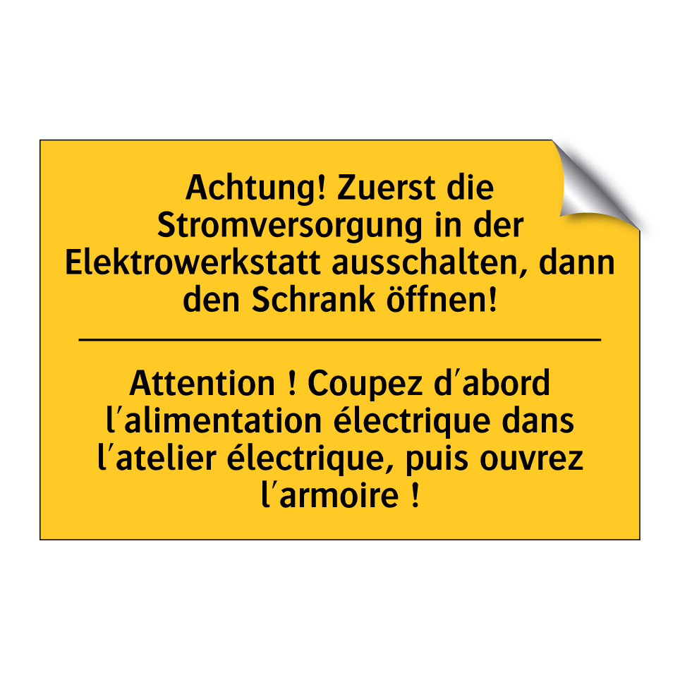 Achtung! Zuerst die Stromversorgung  /.../ - Attention ! Coupez d'abord l'alimentation  /.../