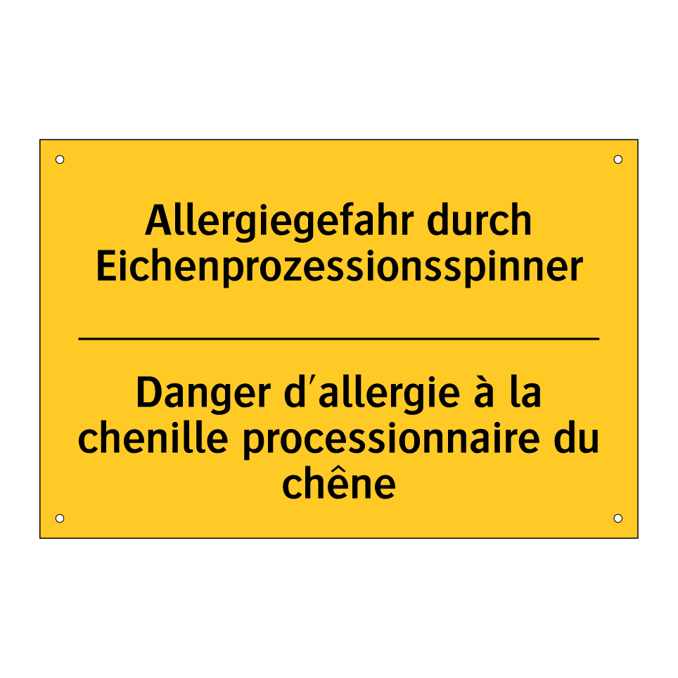 Allergiegefahr durch Eichenprozessionsspinner /.../ - Danger d'allergie à la chenille  /.../