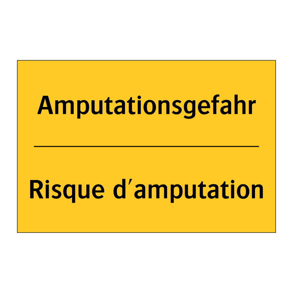Amputationsgefahr - Risque d'amputation
