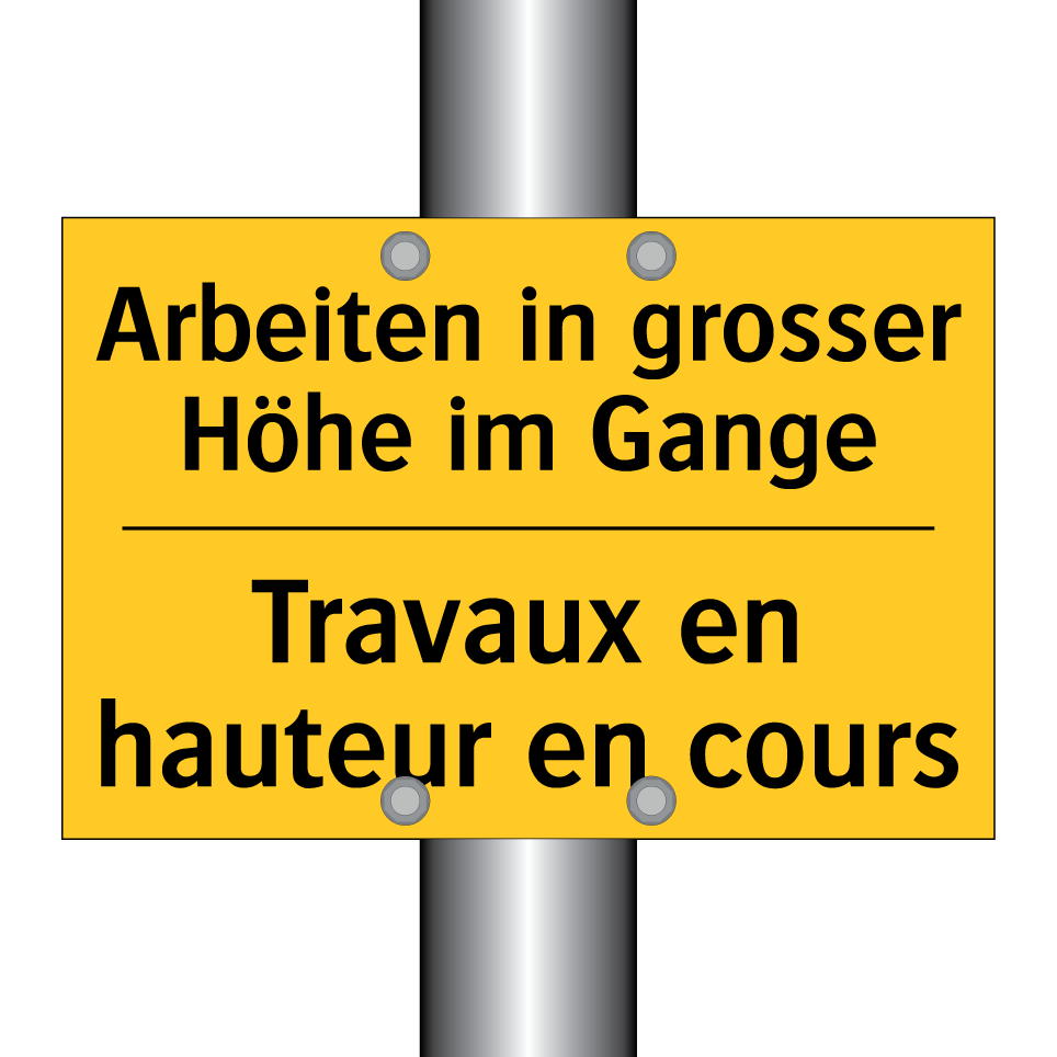 Arbeiten in grosser Höhe im Gange /.../ - Travaux en hauteur en cours
