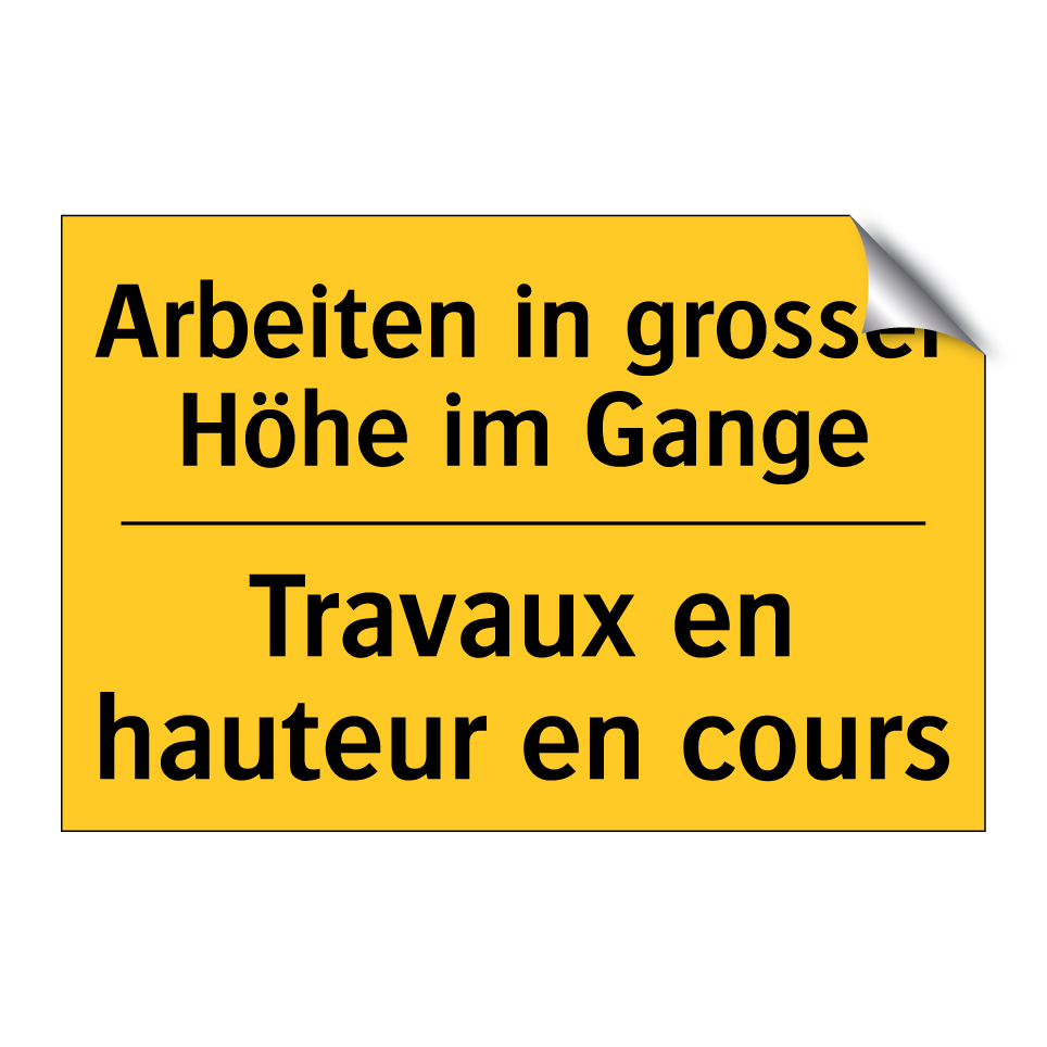 Arbeiten in grosser Höhe im Gange /.../ - Travaux en hauteur en cours