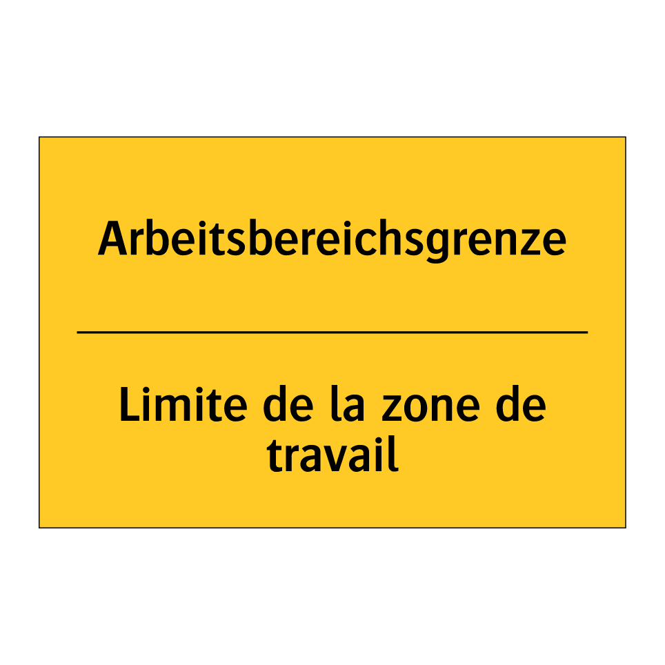 Arbeitsbereichsgrenze - Limite de la zone de travail