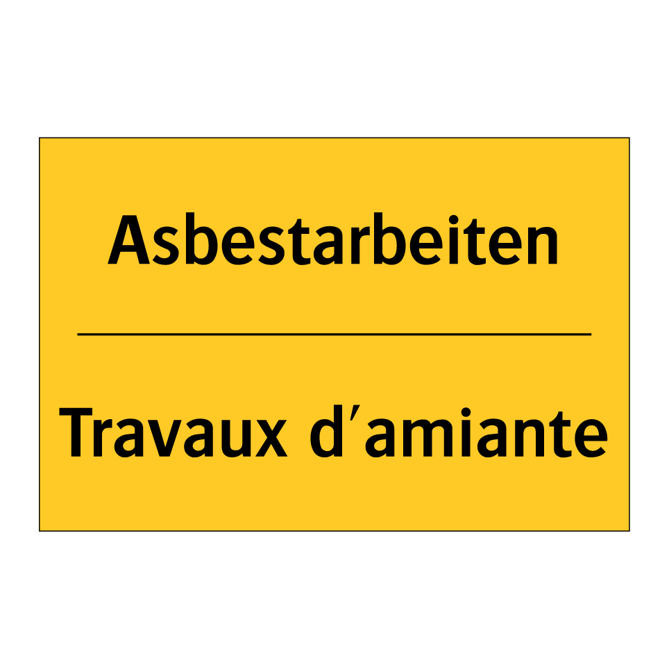 Asbestarbeiten - Travaux d'amiante