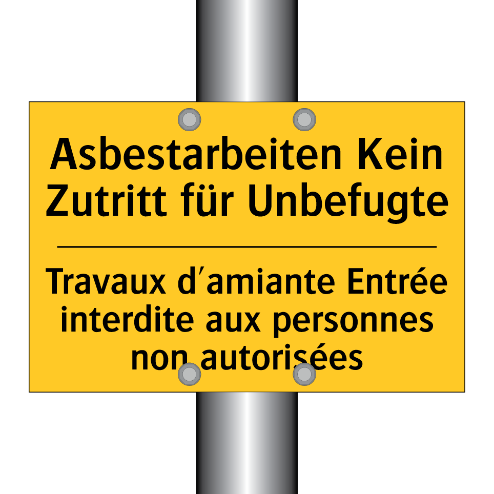 Asbestarbeiten Kein Zutritt für  /.../ - Travaux d'amiante Entrée interdite  /.../