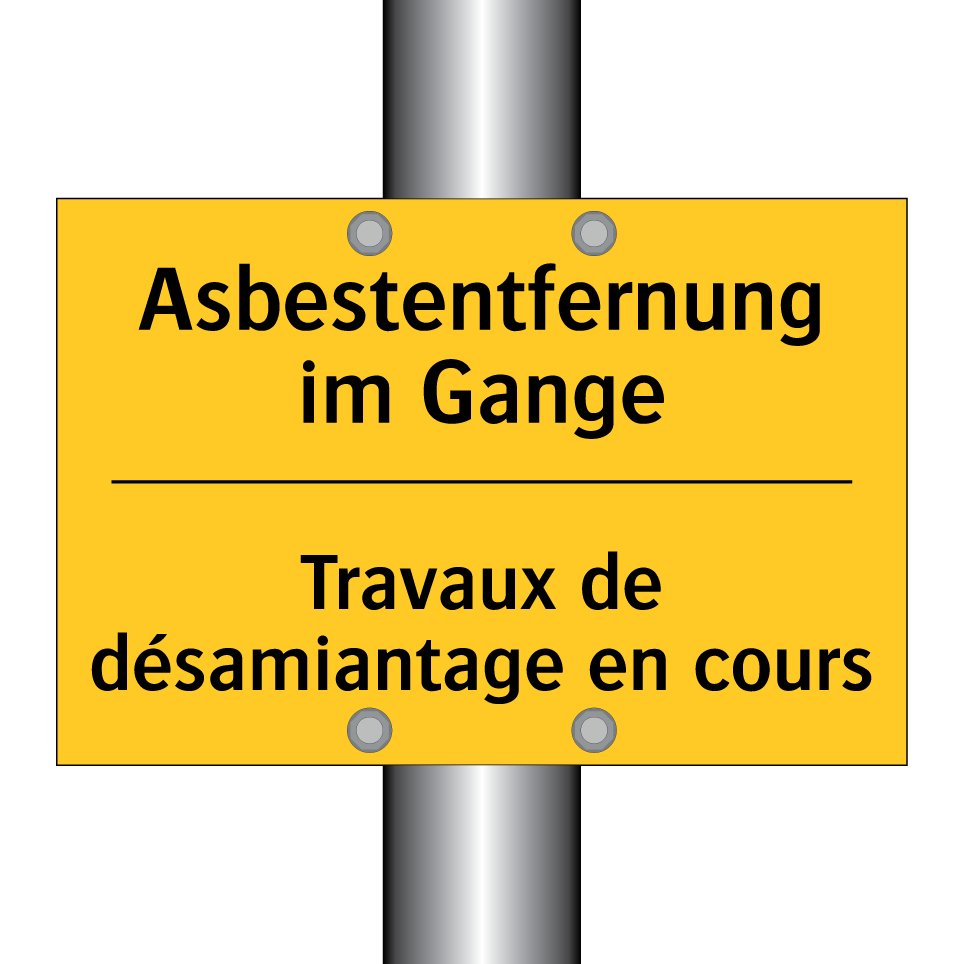 Asbestentfernung im Gange - Travaux de désamiantage en cours /.../