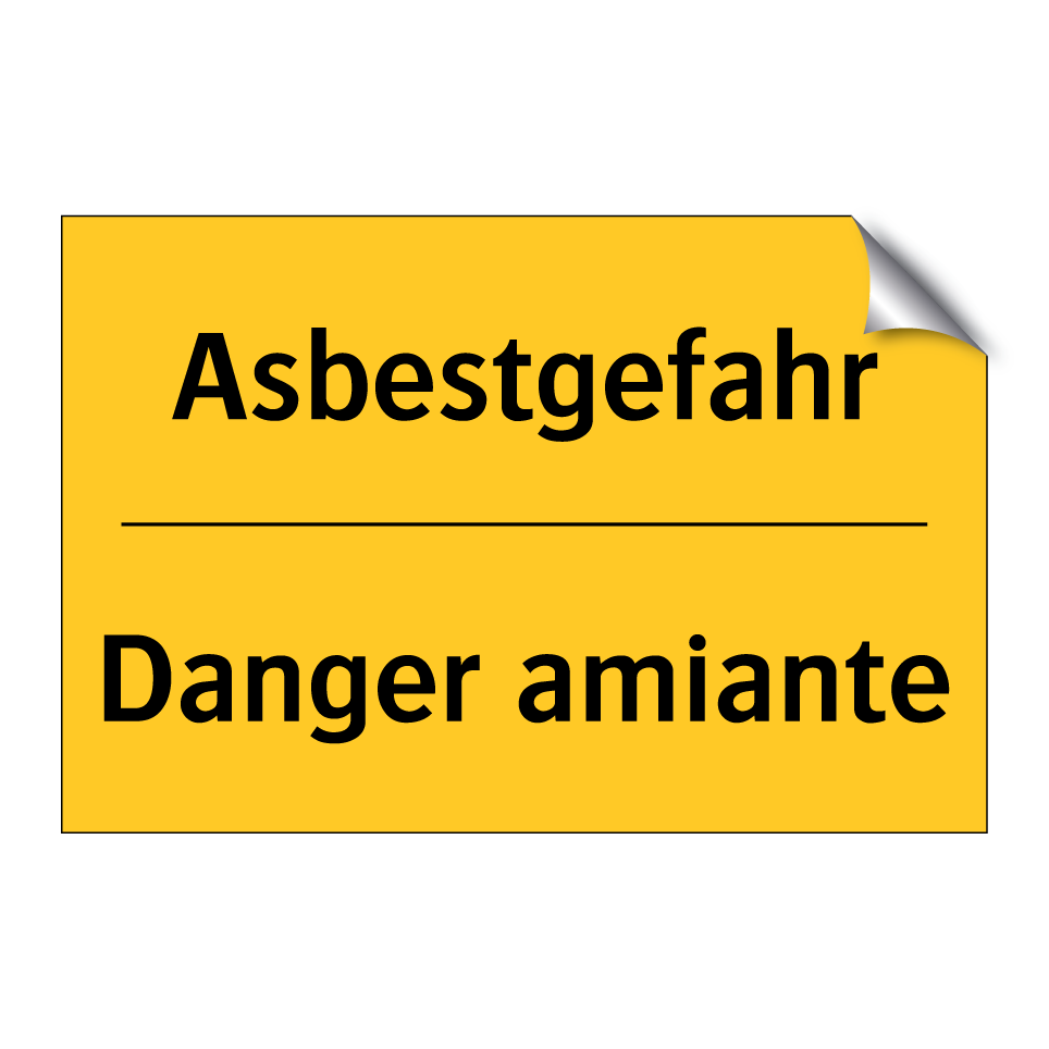 Asbestgefahr - Danger amiante