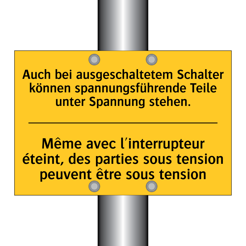 Auch bei ausgeschaltetem Schalter  /.../ - Même avec l'interrupteur éteint,  /.../