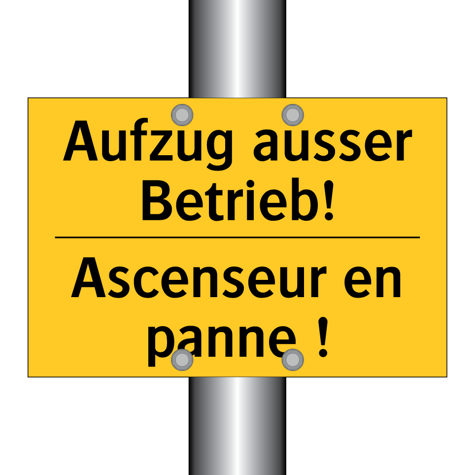 Aufzug ausser Betrieb! - Ascenseur en panne !