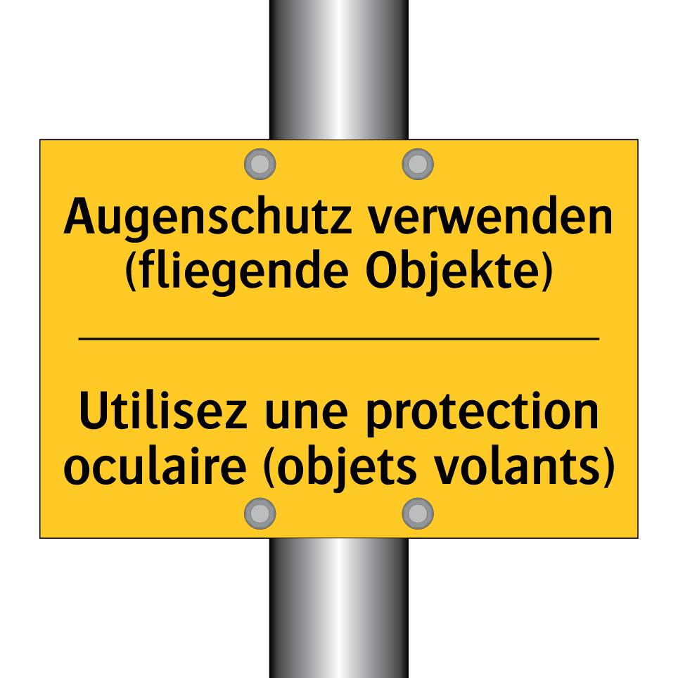 Augenschutz verwenden (fliegende  /.../ - Utilisez une protection oculaire  /.../