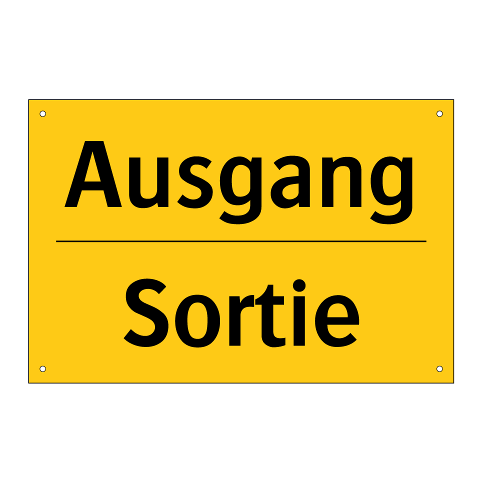 Ausgang - Sortie