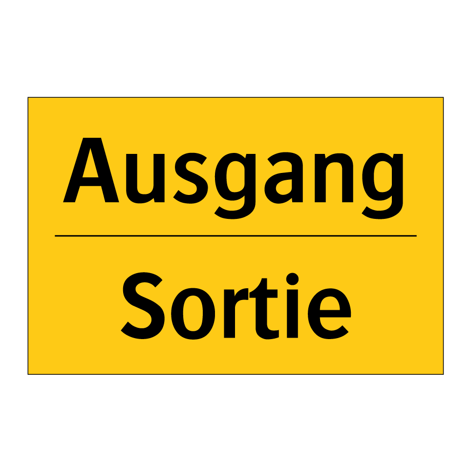 Ausgang - Sortie