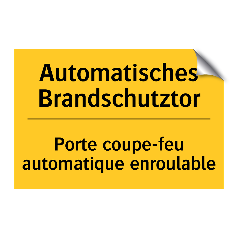 Automatisches Brandschutztor - Porte coupe-feu automatique enroulable /.../
