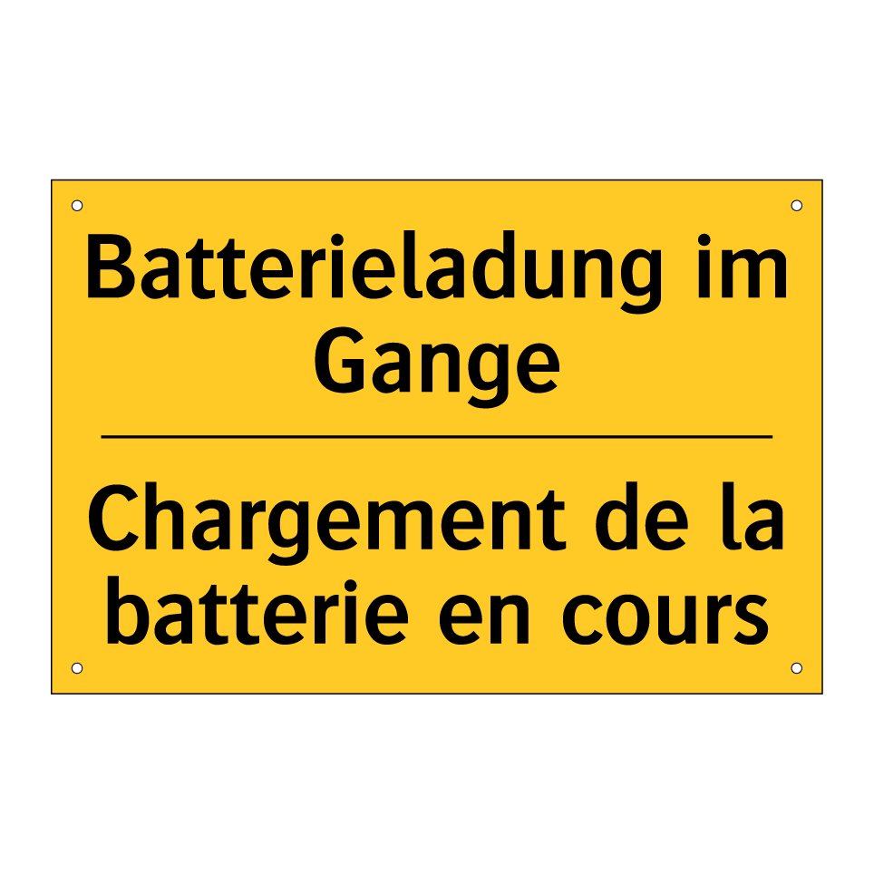 Batterieladung im Gange - Chargement de la batterie en cours /.../
