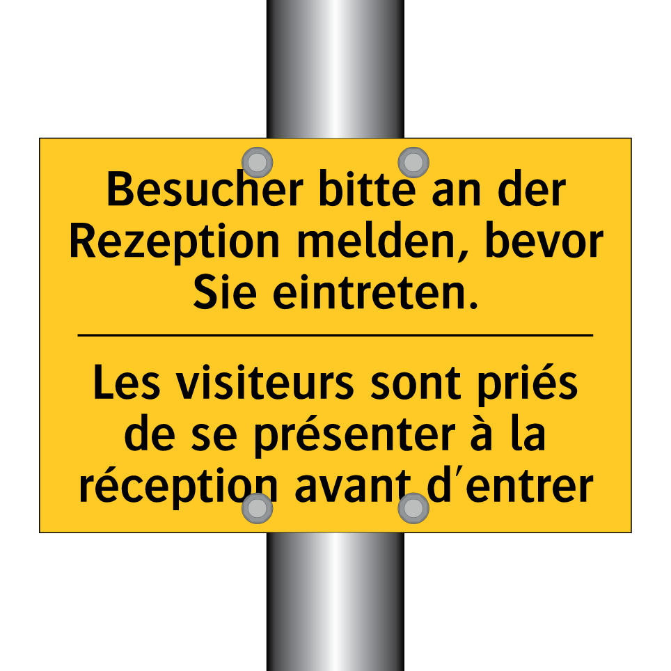Besucher bitte an der Rezeption  /.../ - Les visiteurs sont priés de se  /.../