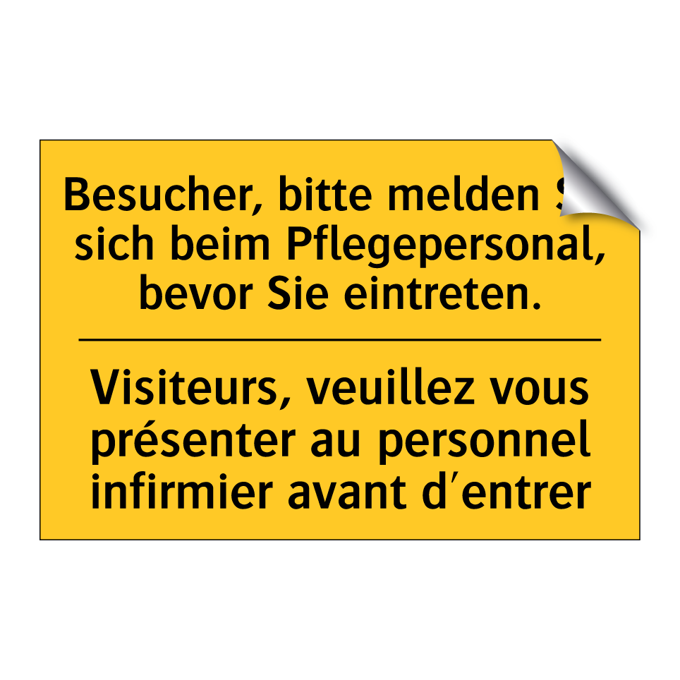 Besucher, bitte melden Sie sich  /.../ - Visiteurs, veuillez vous présenter  /.../