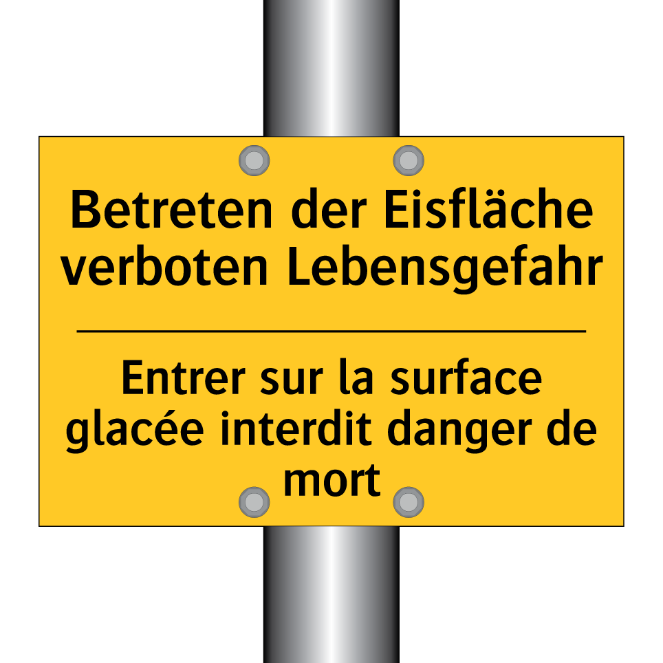 Betreten der Eisfläche verboten  /.../ - Entrer sur la surface glacée interdit  /.../