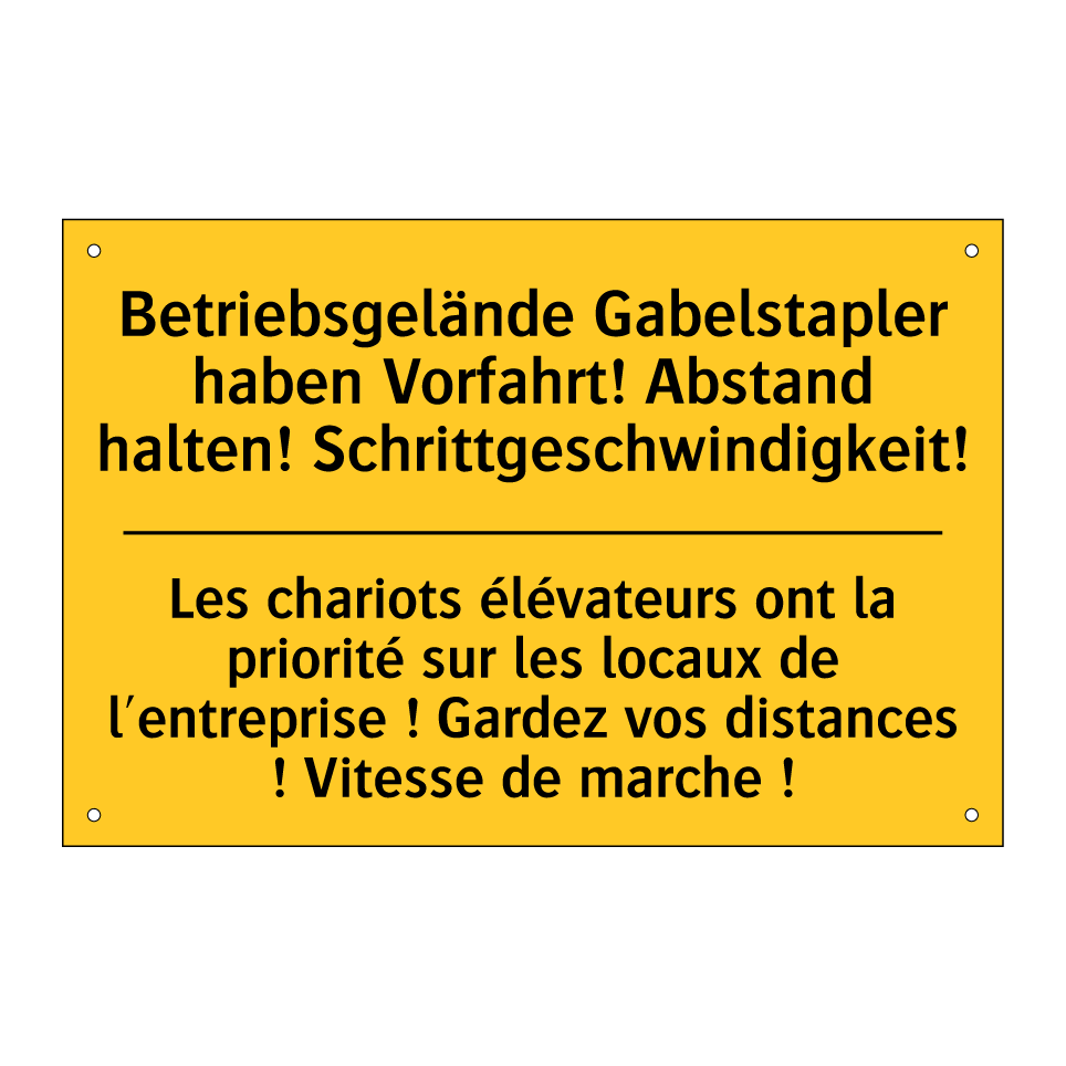Betriebsgelände Gabelstapler haben  /.../ - Les chariots élévateurs ont la  /.../