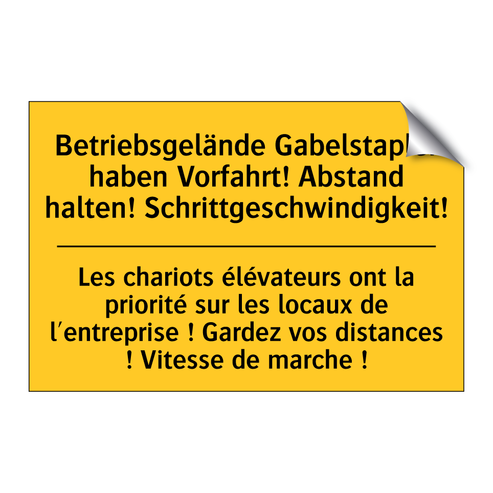 Betriebsgelände Gabelstapler haben  /.../ - Les chariots élévateurs ont la  /.../