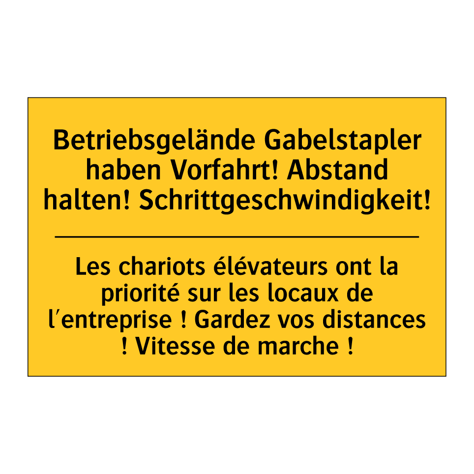 Betriebsgelände Gabelstapler haben  /.../ - Les chariots élévateurs ont la  /.../