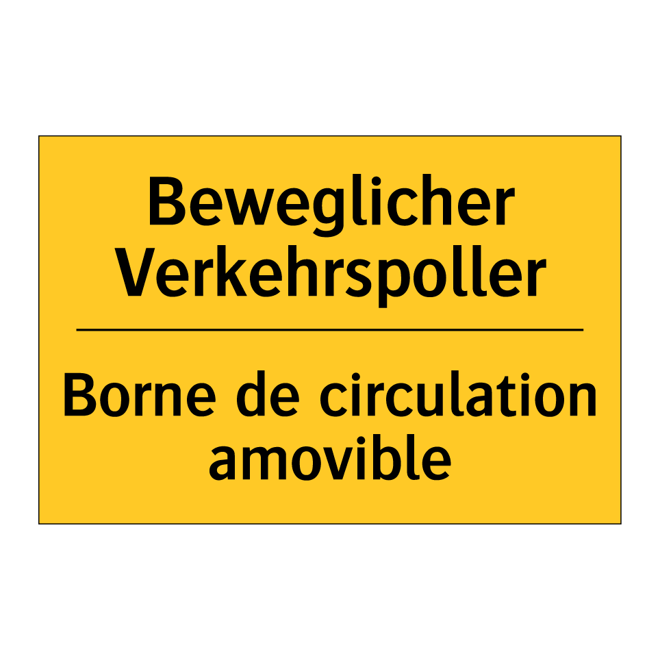Beweglicher Verkehrspoller - Borne de circulation amovible