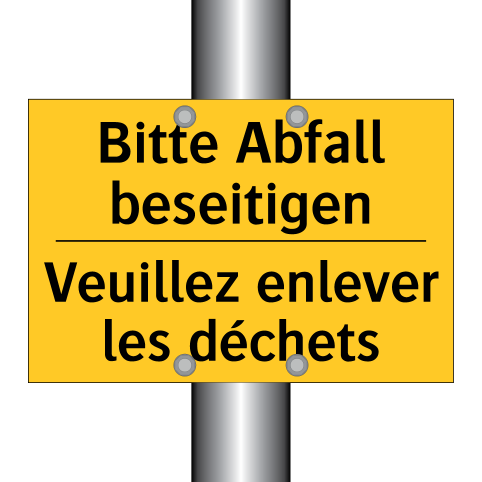 Bitte Abfall beseitigen - Veuillez enlever les déchets