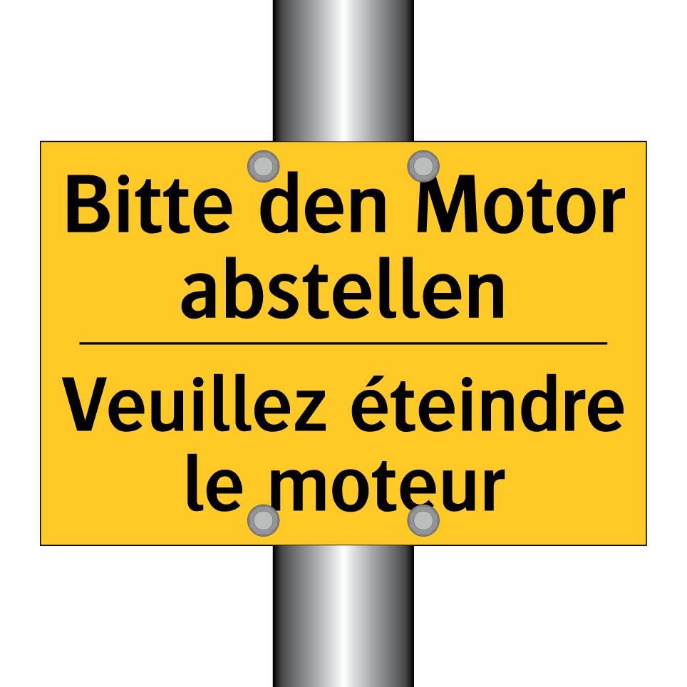 Bitte den Motor abstellen - Veuillez éteindre le moteur