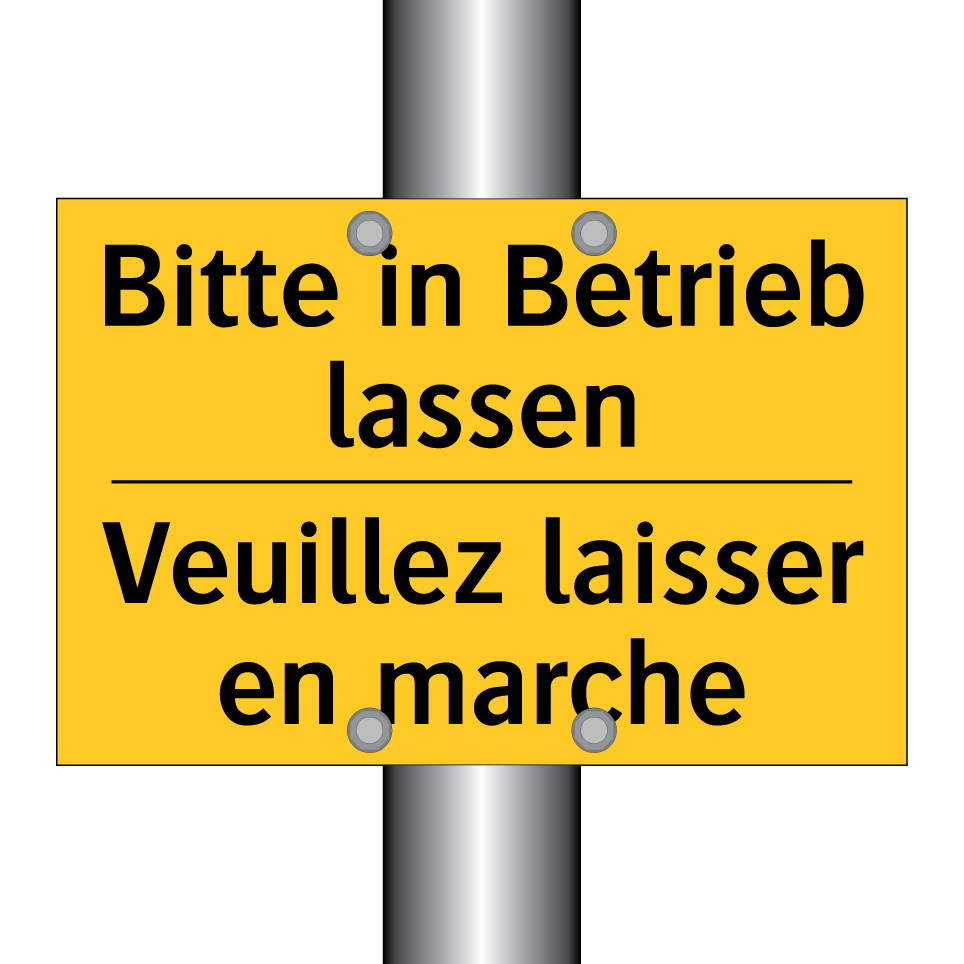 Bitte in Betrieb lassen - Veuillez laisser en marche