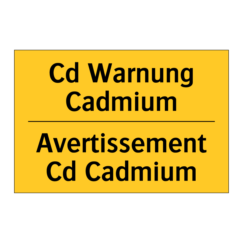 Cd Warnung Cadmium - Avertissement Cd Cadmium