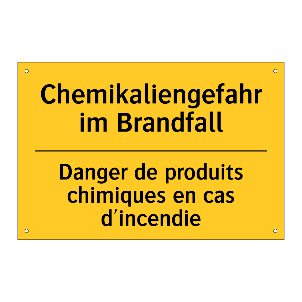 Chemikaliengefahr im Brandfall - Danger de produits chimiques en  /.../