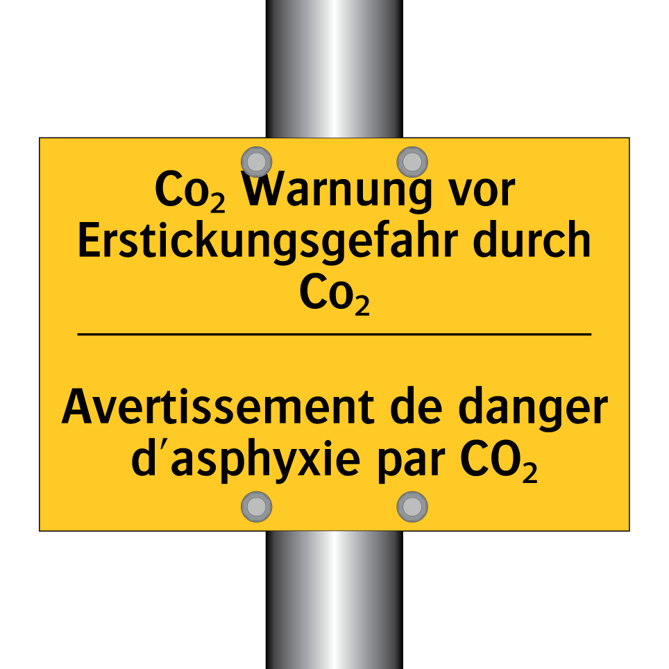 Co₂ Warnung vor Erstickungsgefahr  /.../ - Avertissement de danger d'asphyxie  /.../