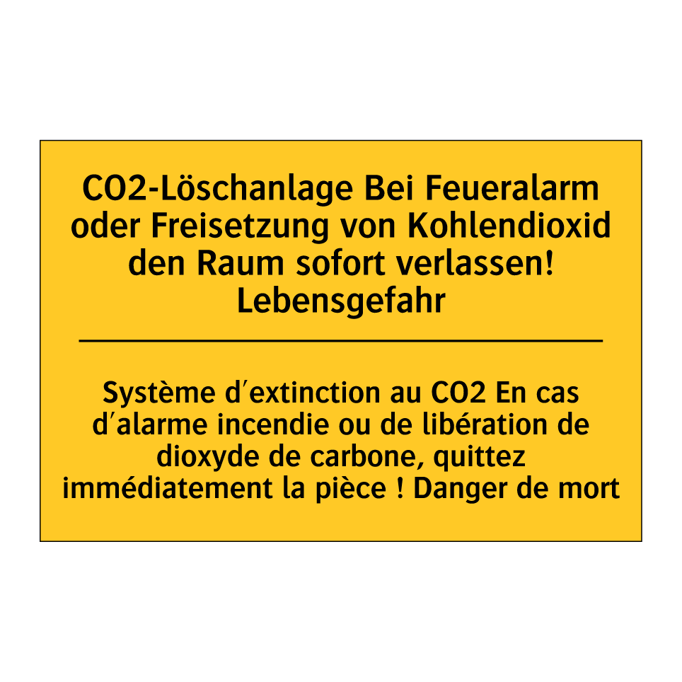 CO2-Löschanlage Bei Feueralarm  /.../ - Système d'extinction au CO2 En  /.../