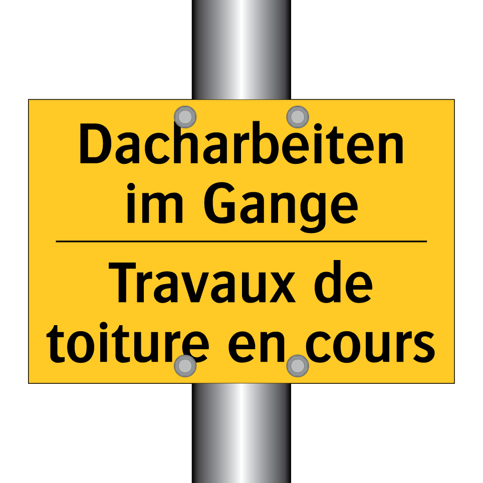 Dacharbeiten im Gange - Travaux de toiture en cours