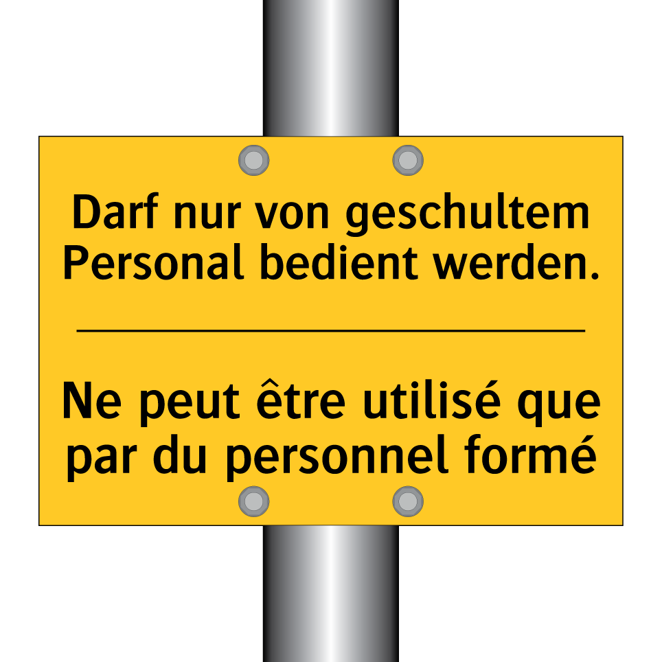 Darf nur von geschultem Personal  /.../ - Ne peut être utilisé que par du  /.../