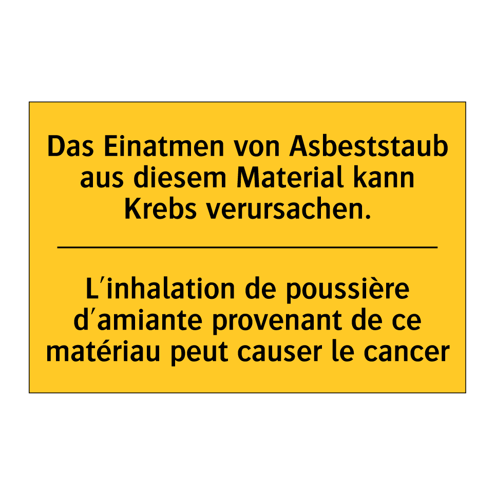 Das Einatmen von Asbeststaub aus  /.../ - L'inhalation de poussière d'amiante  /.../