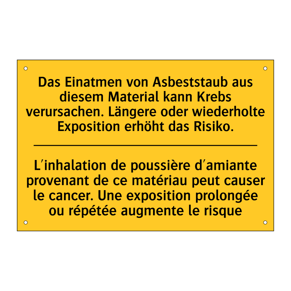 Das Einatmen von Asbeststaub aus  /.../ - L'inhalation de poussière d'amiante  /.../