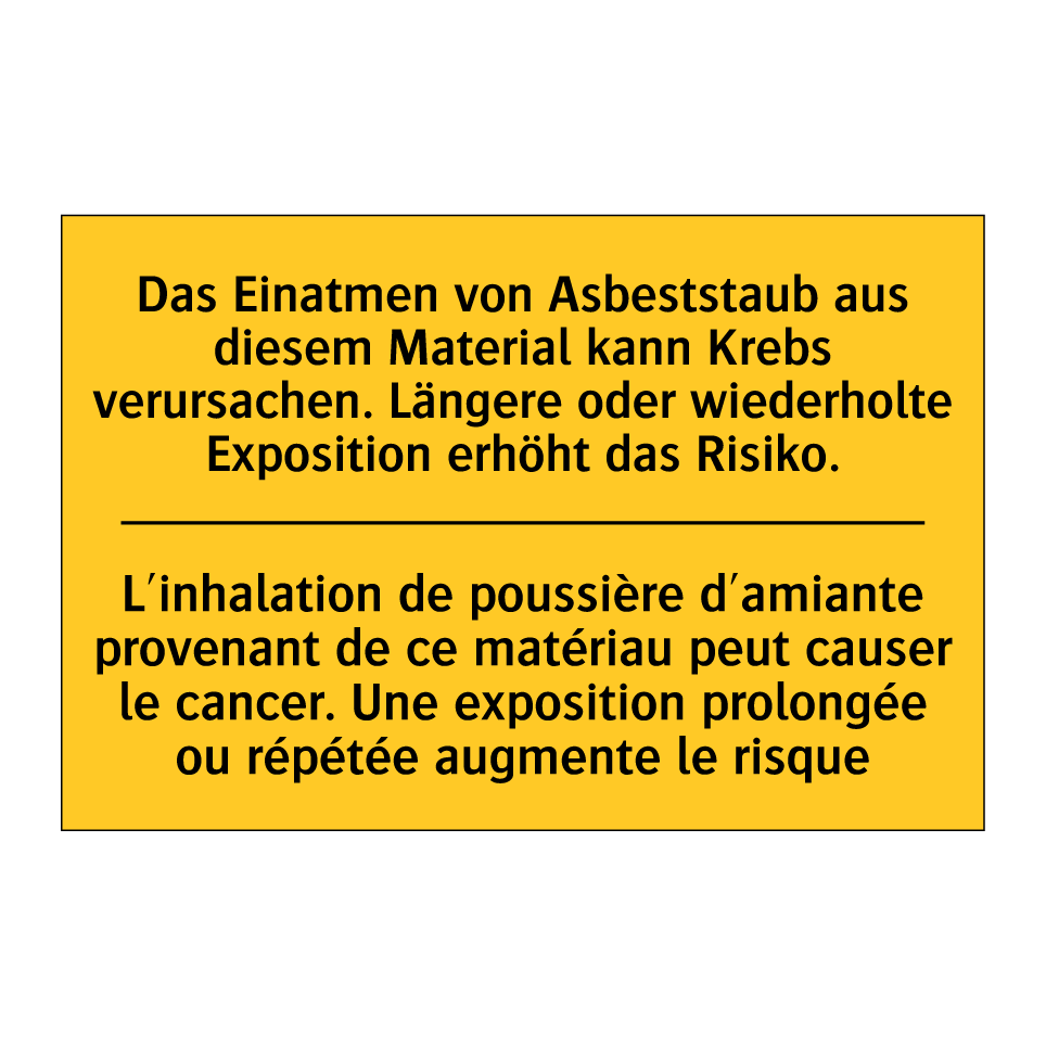 Das Einatmen von Asbeststaub aus  /.../ - L'inhalation de poussière d'amiante  /.../