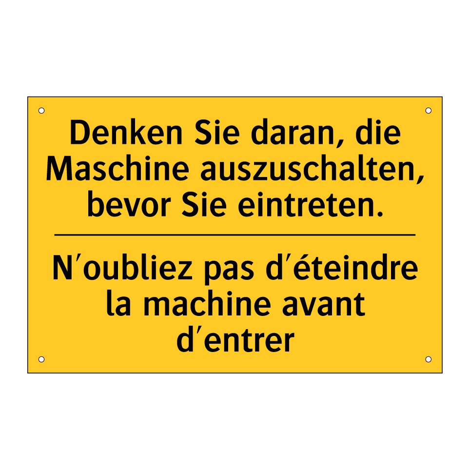 Denken Sie daran, die Maschine  /.../ - N'oubliez pas d'éteindre la machine  /.../