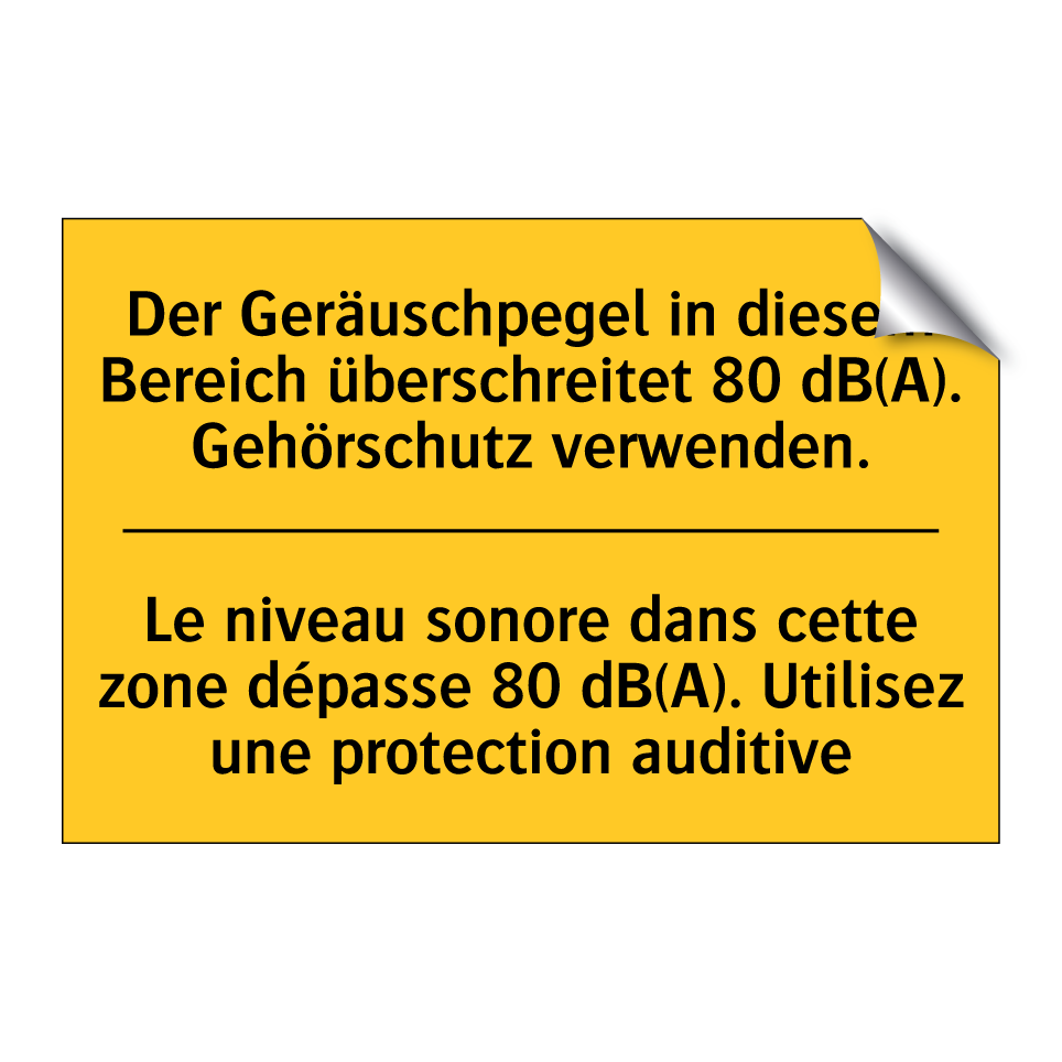 Der Geräuschpegel in diesem Bereich  /.../ - Le niveau sonore dans cette zone  /.../