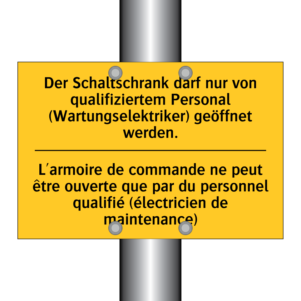 Der Schaltschrank darf nur von  /.../ - L'armoire de commande ne peut  /.../