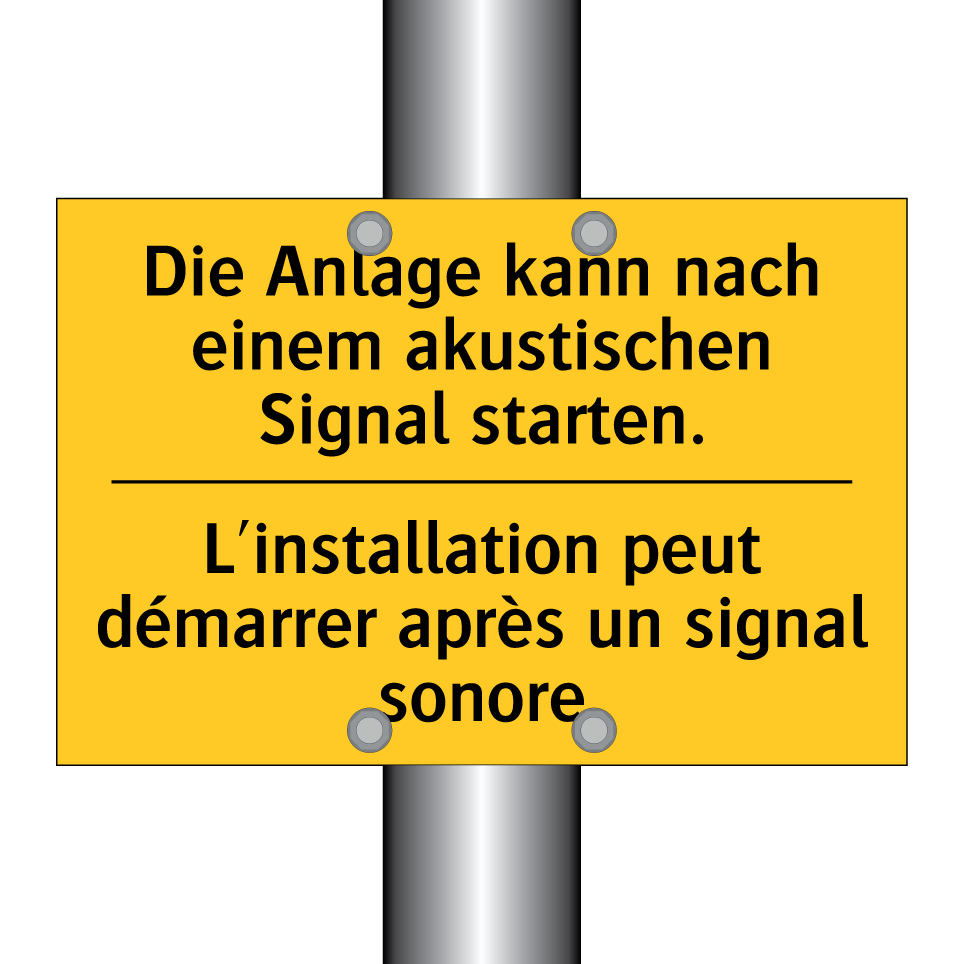 Die Anlage kann nach einem akustischen  /.../ - L'installation peut démarrer après  /.../