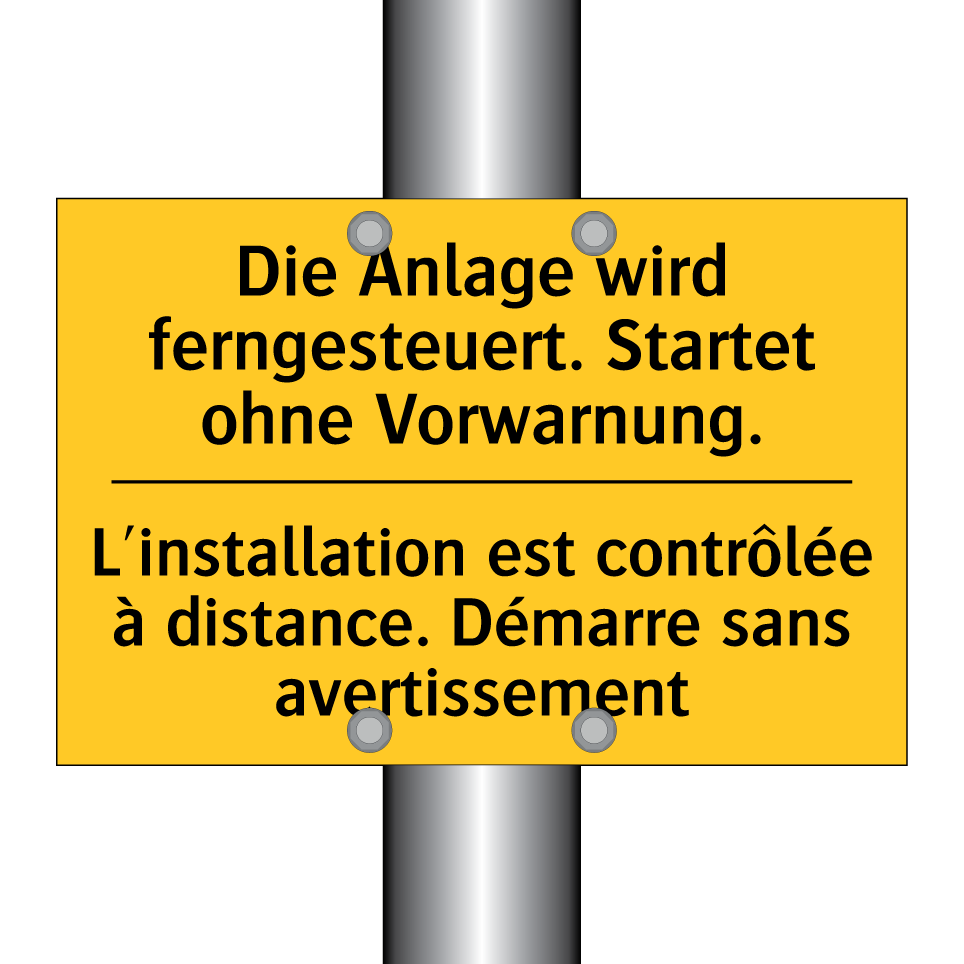 Die Anlage wird ferngesteuert.  /.../ - L'installation est contrôlée à  /.../