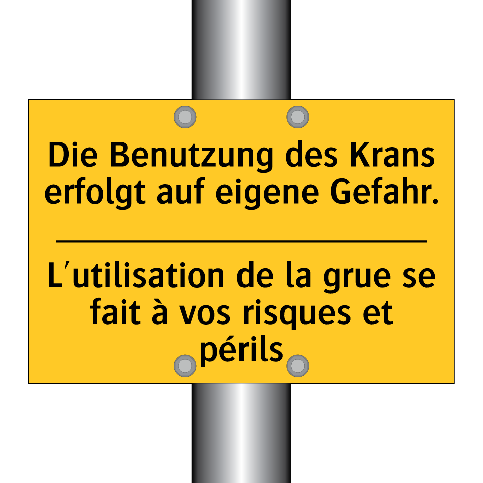 Die Benutzung des Krans erfolgt  /.../ - L'utilisation de la grue se fait  /.../