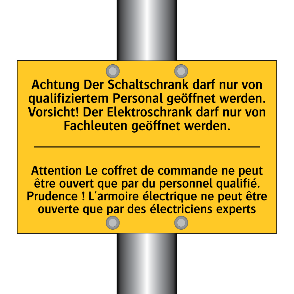 Achtung Der Schaltschrank darf  /.../ - Attention Le coffret de commande  /.../