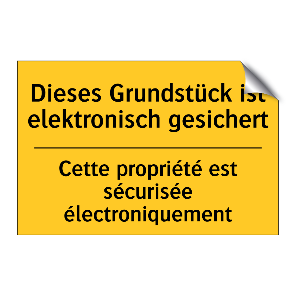 Dieses Grundstück ist elektronisch  /.../ - Cette propriété est sécurisée  /.../
