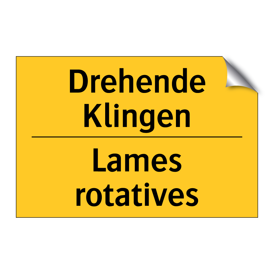 Drehende Klingen - Lames rotatives
