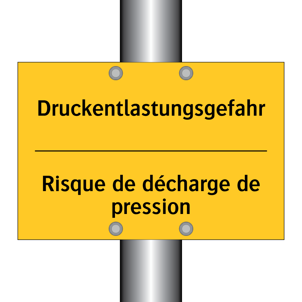 Druckentlastungsgefahr - Risque de décharge de pression