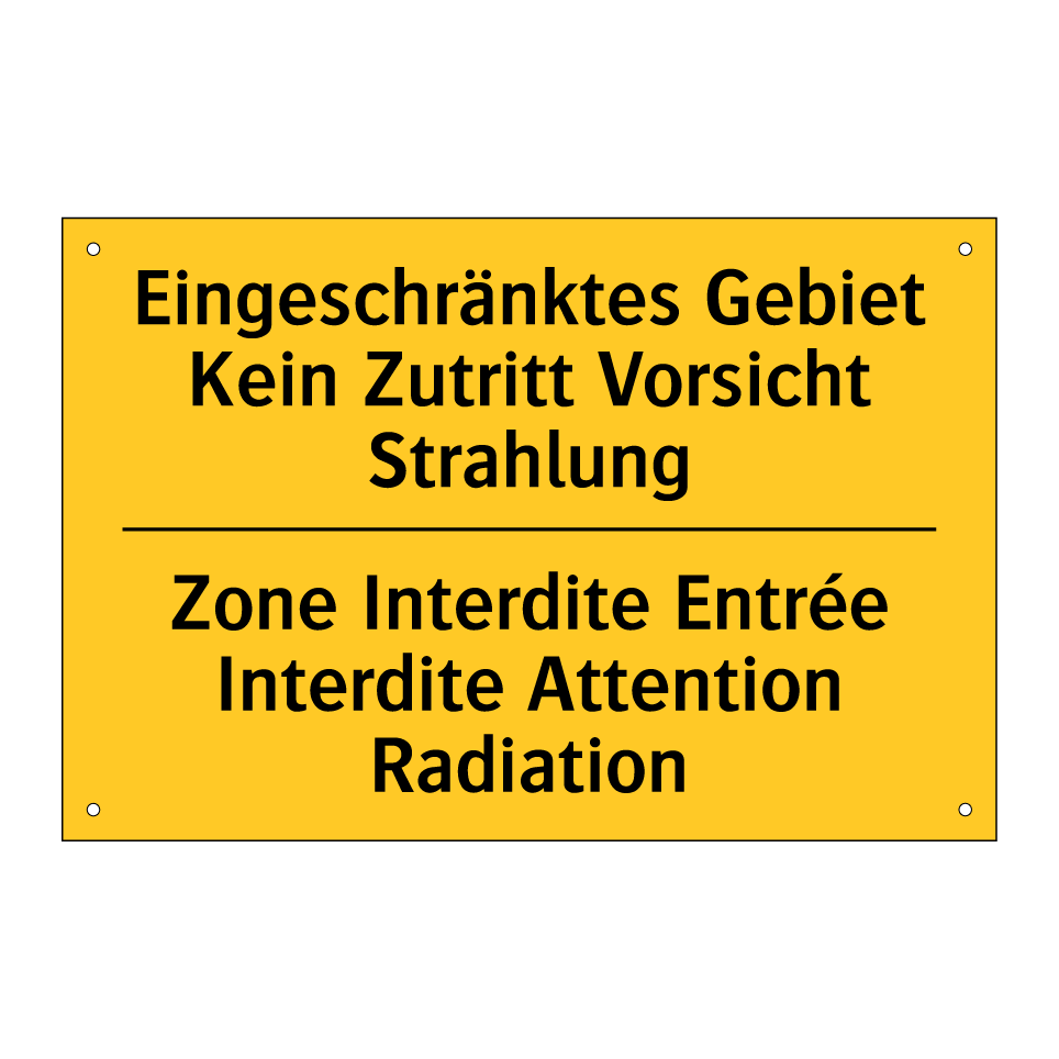 Eingeschränktes Gebiet Kein Zutritt  /.../ - Zone Interdite Entrée Interdite  /.../